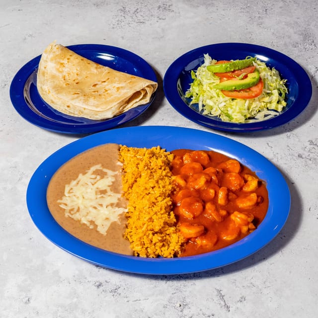 Camarones a La Diabla Plate.