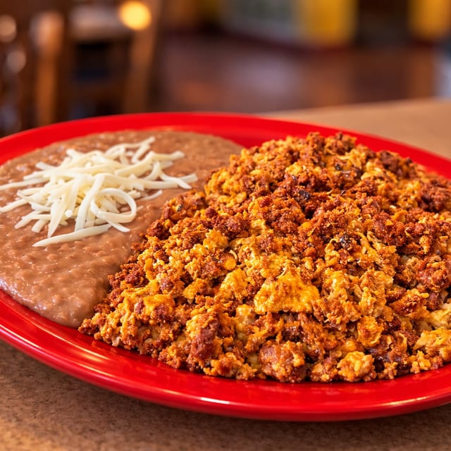 Chorizo and Eggs Plate.
