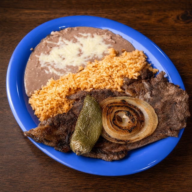 Rib-Eye Steak Plate.