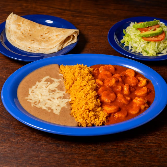 Camarones a La Diabla Plate.