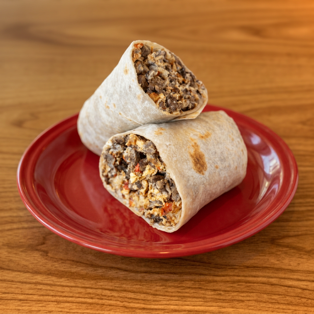Asada & Egg Burrito.