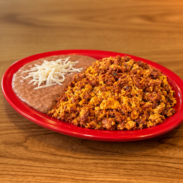 Chorizo and Eggs Plate.