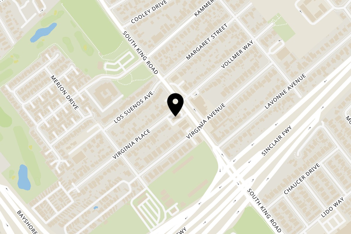 Map showing the location of Jalisco Taqueria on 401 S King Rd in San Jose
